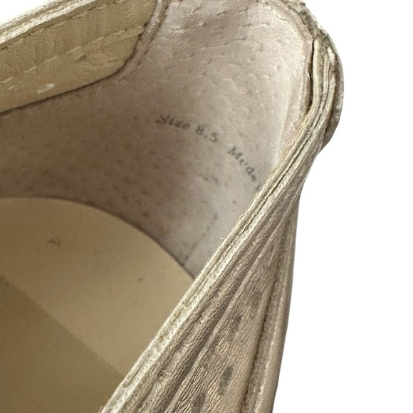 NWOB DOLCE VITA JANINE GOLD PERFORATED PLATFORM SLIP ON SIZE 8.5 main image 0